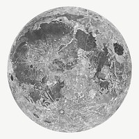 Lunar Planisphere, Moon photo by John Russell psd. Remixed by rawpixel.