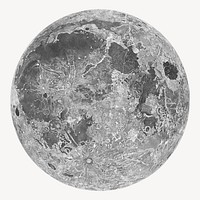 Lunar Planisphere, Moon photo by John Russell. Remixed by rawpixel.