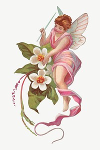 Pink fairy, vintage illustration by John English & Co. psd. Remixed by rawpixel.