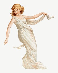 Greek Goddess, vintage woman illustration psd. Remixed by rawpixel.