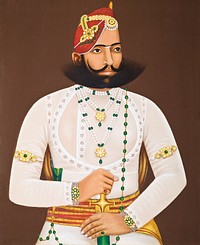 Kunwar Sabal Singh (1848-1881), vintage man illustration. Original public domain image from The Los Angeles County Museum of Art. Digitally enhanced by rawpixel.