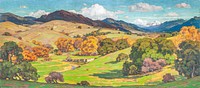 California Landscape (1920), vintage nature landscape illustration by William Wendt. Original public domain image from The Los Angeles County Museum of Art. Digitally enhanced by rawpixel.