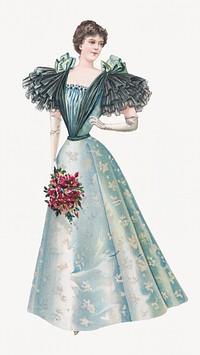 Victorian woman, vintage fashion illustration. Remixed by rawpixel.