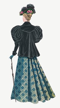 Victorian woman, vintage fashion illustration psd. Remixed by rawpixel.