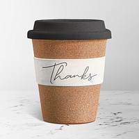 Paper coffee cup mockup psd