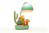 Cactus lamp plant white background. AI generated Image by rawpixel.