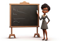 Blackboard standing female chalk. AI generated Image by rawpixel.