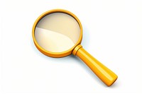 Magnifying white background circle yellow. 