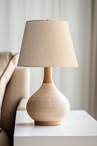 Table lamp interior mockup psd