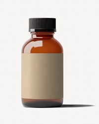 Blank supplement bottle label with design space