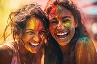 Festival holi laughing smile. 