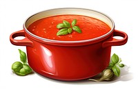 Tomato food soup dish. 