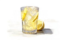 Lemonade glass drink fruit. AI generated Image by rawpixel.