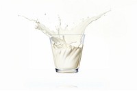 Milk drink glass white background. AI generated Image by rawpixel.