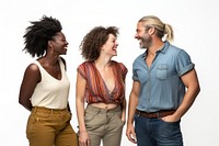 Laughing adult smile jeans. AI generated Image by rawpixel.