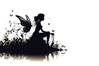 Silhouette fairy adult creativity. 