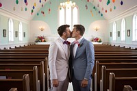 Architecture building kissing wedding. 