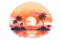 Outdoors sunset nature water. AI generated Image by rawpixel.