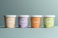 Ice cream packaging mockup psd