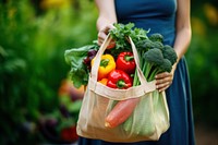 Bag vegetable holding market. 