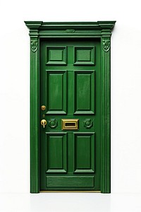 Door green white background architecture. 