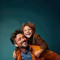 Cheerful laughing father adult. AI generated Image by rawpixel.