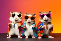 Sunglasses hamster animal mammal. AI generated Image by rawpixel.