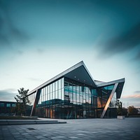 Architecture building headquarters reflection.