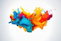 Paint white background creativity splattered. 