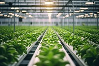 Plant agriculture greenhouse vegetation. 