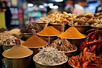 Spice market food arrangement. AI generated Image by rawpixel.