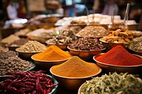 Spice market food arrangement. 