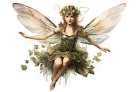 Fairy angel adult white background. 