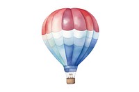 Balloon aircraft vehicle white background. 