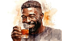 Drinking portrait glass adult. AI generated Image by rawpixel.