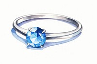 Diamond ring gemstone jewelry. 