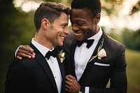 Wedding smiling adult suit. AI generated Image by rawpixel.