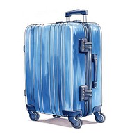 Luggage suitcase vehicle blue. 