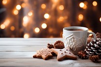 Cookie coffee gingerbread table. 