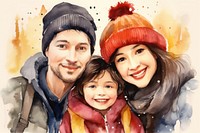 Portrait family adult togetherness. AI generated Image by rawpixel.