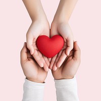Togetherness holding person heart. AI generated Image by rawpixel.