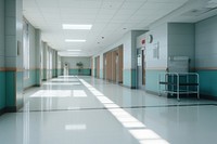 Hospital architecture corridor flooring.