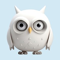 Owl toy animal white. 