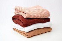 Blanket folded towel white background. AI generated Image by rawpixel.