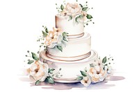 Wedding cake dessert flower. AI generated Image by rawpixel.