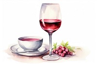 Glass wine table drink. AI generated Image by rawpixel.