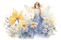 Flower painting fairy angel. AI generated Image by rawpixel.