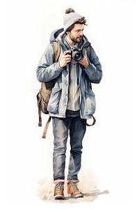 Photographer footwear portrait jacket. AI generated Image by rawpixel.