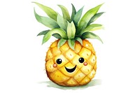 Pineapple smiling fruit plant. AI generated Image by rawpixel.