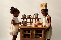 Kitchen child kid togetherness. AI generated Image by rawpixel.